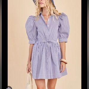 Hunter Bell McCauley Dress, Light Blue Stripe, Size Small